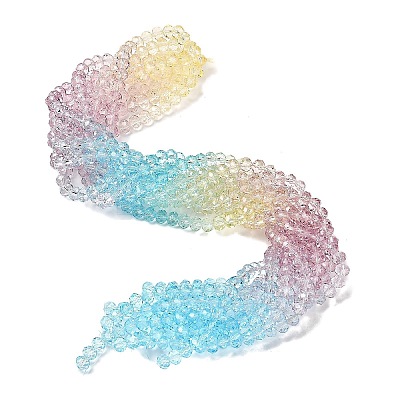 Transparent Painted Glass Beads Strands X1-DGLA-A034-T8mm-A15-1