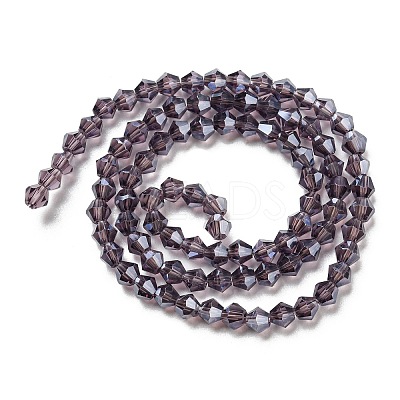 Transparent Electroplate Glass Beads Strands EGLA-A039-T3mm-A04-1