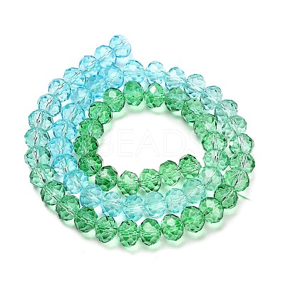 Transparent Painted Glass Beads Strands DGLA-A034-T8mm-A17-1