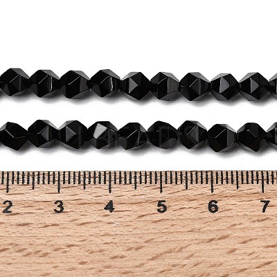 Natural Black Onyx Beads Strands G-Z119-A04-01-1
