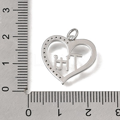 Brass Micro Pave Clear Cubic Zirconia Pendants CU-CBAEEA8-09A-P-1
