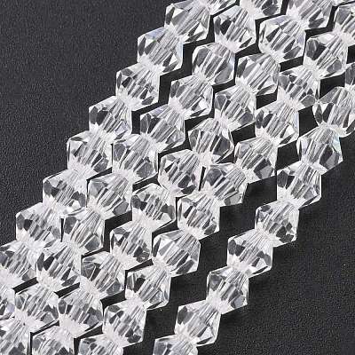 Imitate Austrian Crystal Bicone Glass Beads Strands X-GLAA-F029-4x4mm-13-1