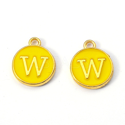 Golden Plated Alloy Enamel Charms LS-X-ENAM-S118-09W-1