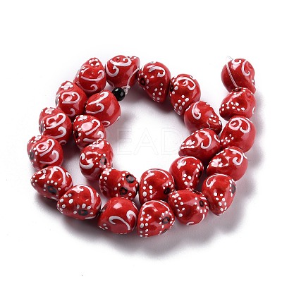 Handmade Porcelain Beads LAMP-F020-38E-1