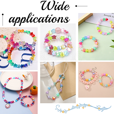 800Pcs 2 Styles Eco-Friendly Transparent Acrylic Beads TACR-SP0001-01D-1