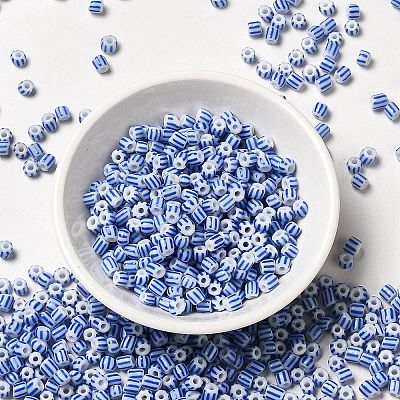 8/0 Opaque Colours Seep Glass Seed Beads X-SEED-F003-04B-02-1