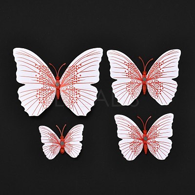 PVC Plastic Artificial 3D Butterfly Decorations DIY-I072-02C-1