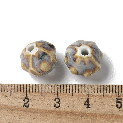Vintage Porcelain Pumpkin Beads PORC-L080-A02-1