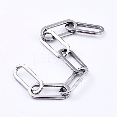 Non-Tarnish 304 Stainless Steel Paperclip Chains CHS-D031-03P-1