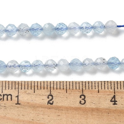 Natural Aquamarine Beads Strands G-F509-02-4mm-1