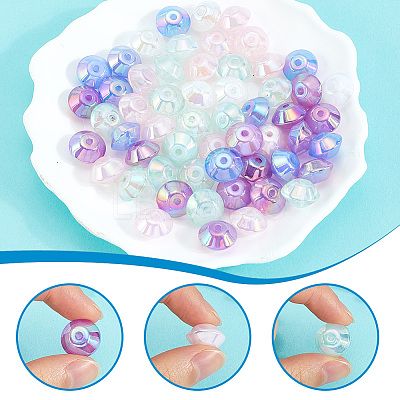 80Pcs Pinted Acrylic Bead OACR-SC0001-77-1