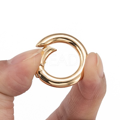 Brass Spring Gate Rings X-KK-T014-90G-1