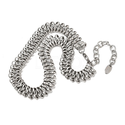 316L Surgical Stainless Steel Link Chain Choker Necklaces SA-CBAB122-03P-1