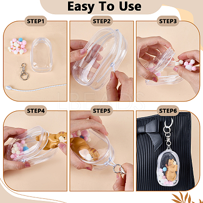 Rectangle Transparent PVC Plastic Storage Zipper Bags ABAG-WH0032-114A-1