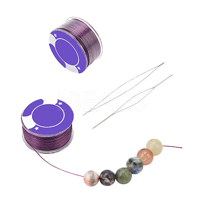 2 Rolls Special Coated Polyester Beading Threads OCOR-NB0002-06F-1