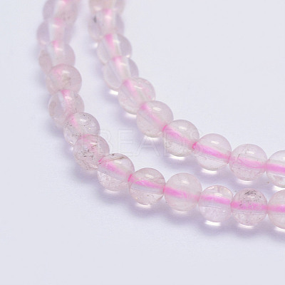 Natural Morganite Beads Strands G-L478-08-4mm-1