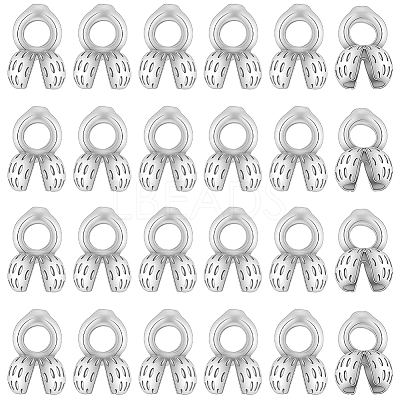 28Pcs Brass Bead Tips FIND-BBC0005-09P-1
