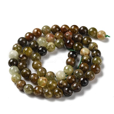 Natural Green Garnet Beads Strands G-Z034-B14-01-1