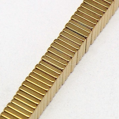 Electroplate Non-magnetic Synthetic Hematite Heishi Beads Strands X-G-J171A-3x3mm-06-1