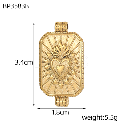 304 Stainless Steel Connector Charms X-STAS-OY010-46G-1