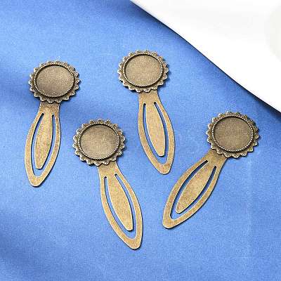 20mm Tray Bookmark Cabochon Settings X-PALLOY-S033-40AB-NR-1