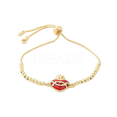 Brass Cubic Zirconia Silder Bracelets BJEW-C093-01G-1