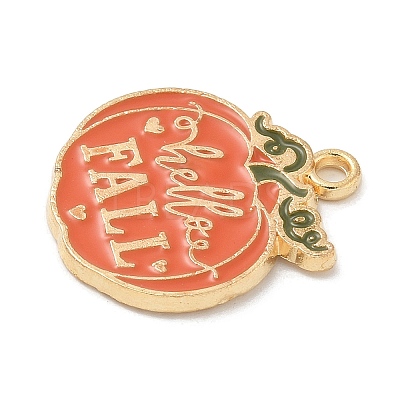 Thanksgiving Day Alloy Pendants X-ENAM-R007-01G-11-1