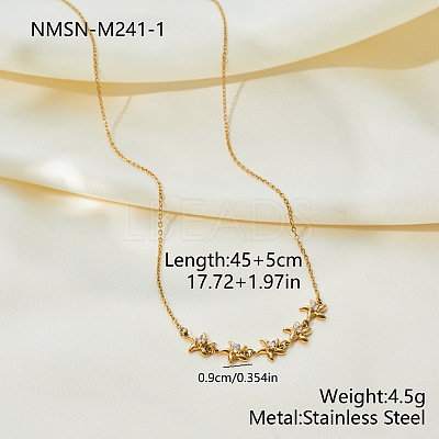 Women's 304 Stainless Steel Necklaces WGA6AE1-01-1