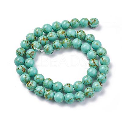 Synthetic Turquoise Beads Strands TURQ-H038-4mm-M-1