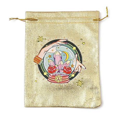 Rectangle Polyester Bags with Nylon Cord ABAG-E008-01A-03-1