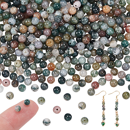 Natural Indian Agate Beads Strands G-NB0006-09A-1