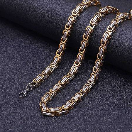 Stainless Steel Byzantine Chains Necklaces for Men FS-WG56795-154-1