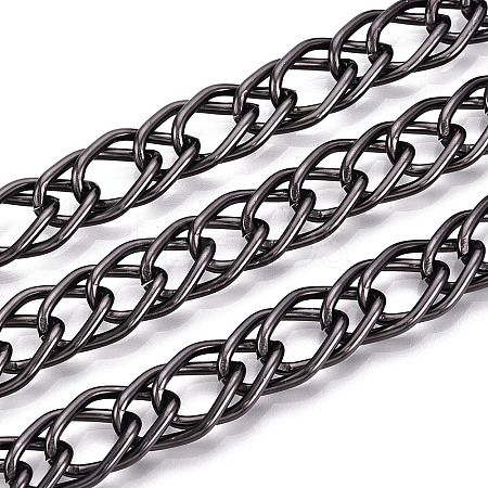 Aluminium Two Tone Rhombus Link Chains CHA-N004-05B-1
