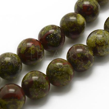 Natural Dragon Blood Beads Strands G-K194-10mm-03-1