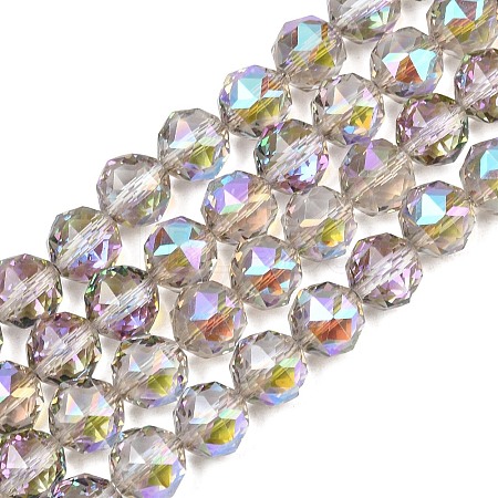 Transparent Electroplate Glass Beads Strands EGLA-N002-34C-B11-1