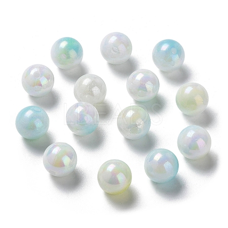 Two Tone Opaque Acrylic Beads LS-SACR-P024-01B-W08-1