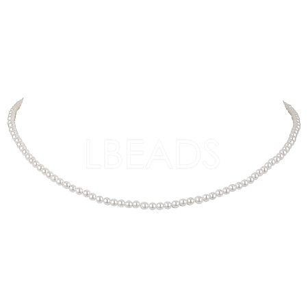 Shell Pearl Bead Kid Necklaces NJEW-JN05048-1