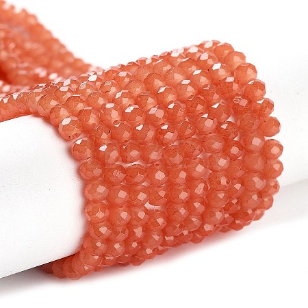 Baking Paint Imitation Jade Glass Bead Strands DGLA-A034-J2MM-A12-1