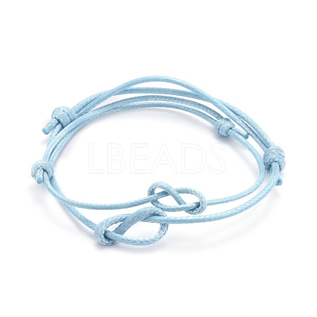 Adjustable Korean Waxed Polyester Cord Bracelets Sets BJEW-JB06182-04-1