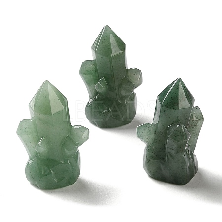 Natural Green Aventurine Cluster Display Decorations DJEW-C020-01F-1