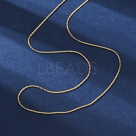 Long-Lasting Plated Brass Boston Link Chain Necklaces NJEW-K112-08G-NF-1
