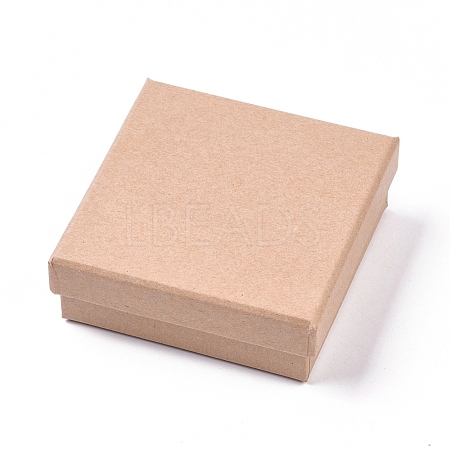 Square Kraft Paper Candy Boxes CON-WH0072-83B-1
