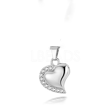 Stainless Steel Crystal Rhinestone Perfume Bottle Pendants PW-WGD29F1-01-1