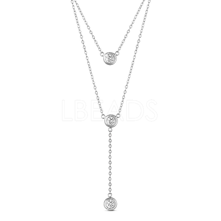 SHEGRACE 925 Sterling Silver Tiered Necklaces JN958A-1