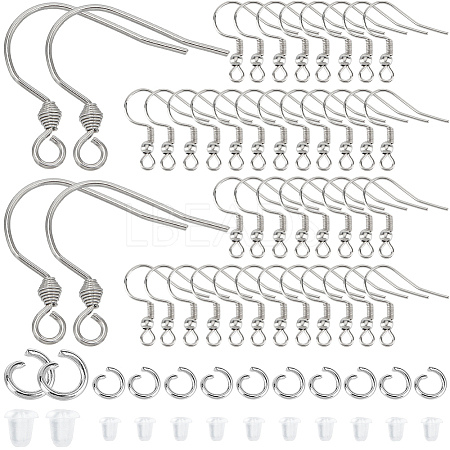 SOFPLATE 200Pcs 304 Stainless Steel Earring Hooks STAS-SP0001-43-1