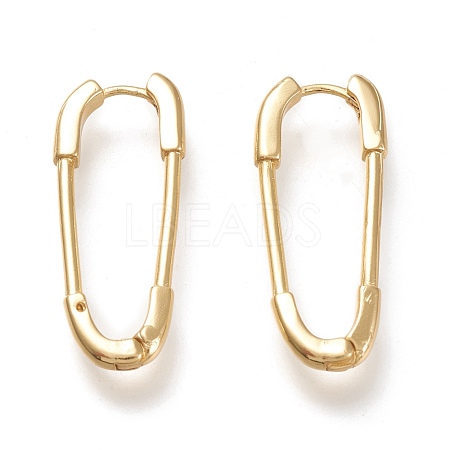 Brass Huggie Hoop Earrings KK-M207-04G-1