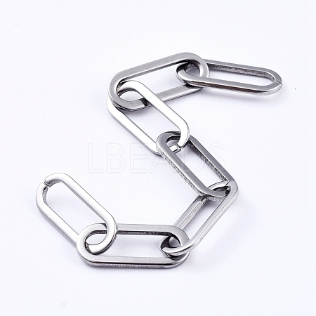 Non-Tarnish 304 Stainless Steel Paperclip Chains CHS-D031-03P-1