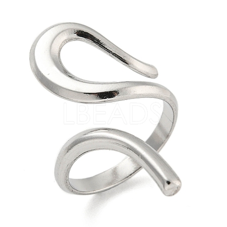 Non-Tarnish 304 Stainless Steel Open Cuff Rings RJEW-K245-91P-1