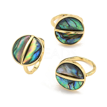 Brass Open Cuff Rings RJEW-K265-05G-1