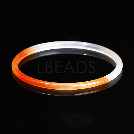 Dyed Natural Dendritic Agate Simple Plain Bangle for Women FIND-PW0021-09B-09-1